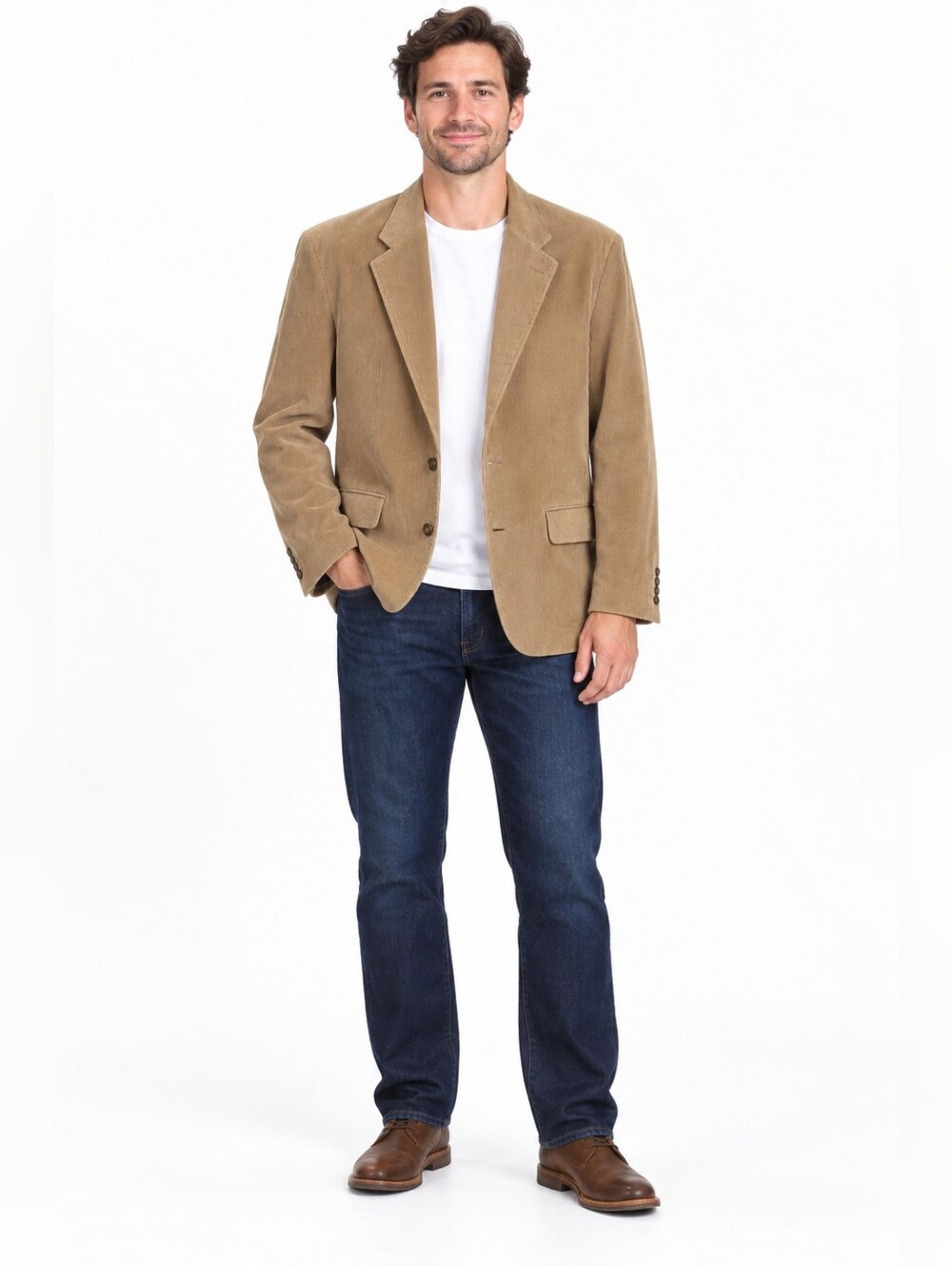 Banana Republic Men’s XL Tan Corduroy Blazer Y2K Jacket